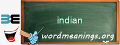 WordMeaning blackboard for indian